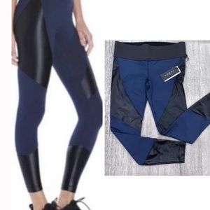 KORAL Forge Maternity Leggings Color- Midnight Blue with Black Size/Large NWT